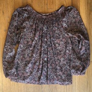 Vintage floral flowy shirt
